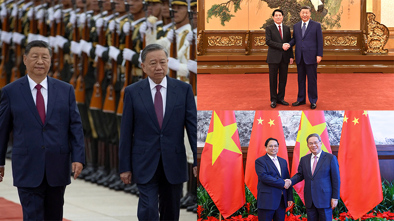 Lãnh đạo Việt Trung trao đổi điện mừng Kỷ niệm 75 năm thiết lập quan hệ ngoại giao